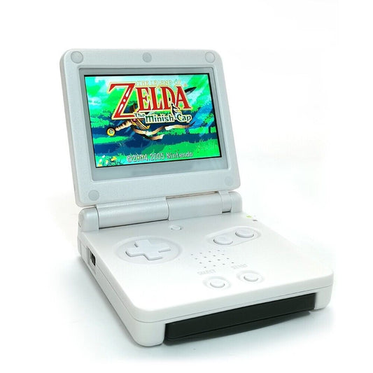 White GBA SP V5 Backlit IPS Screen Game Console Menu OSD 15 Level Game Boy Advance SP Game Console