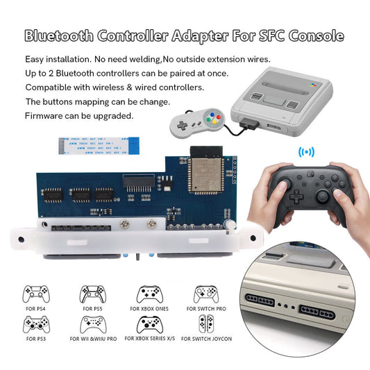 iBlueControlMod Bluetooth Wireless Controller Internal Adapter For JP SFC EU SNES Bluetooth Gamepad Adapter