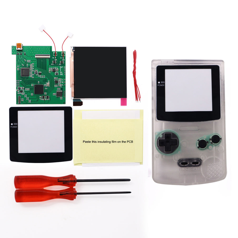 720P Retro Pixel HDMI-compatible IPS Backlight LCD Kit W/Pre-cut Shell For GBC