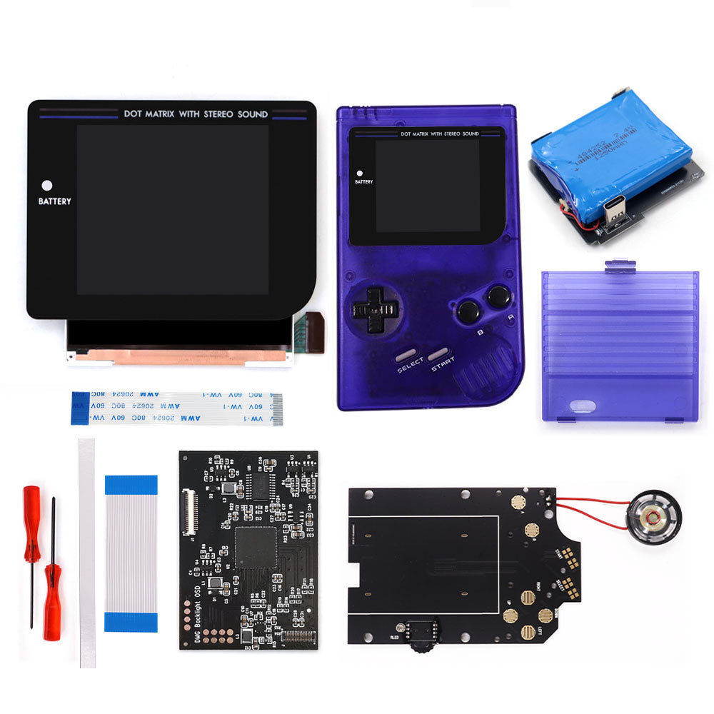 Rechargeable Pre-laminated HD Q5 3.1 inches Larger Display IPS RIPS Screen OSD FRM For GBO DMG LCD Kits Housing Shell Speaker