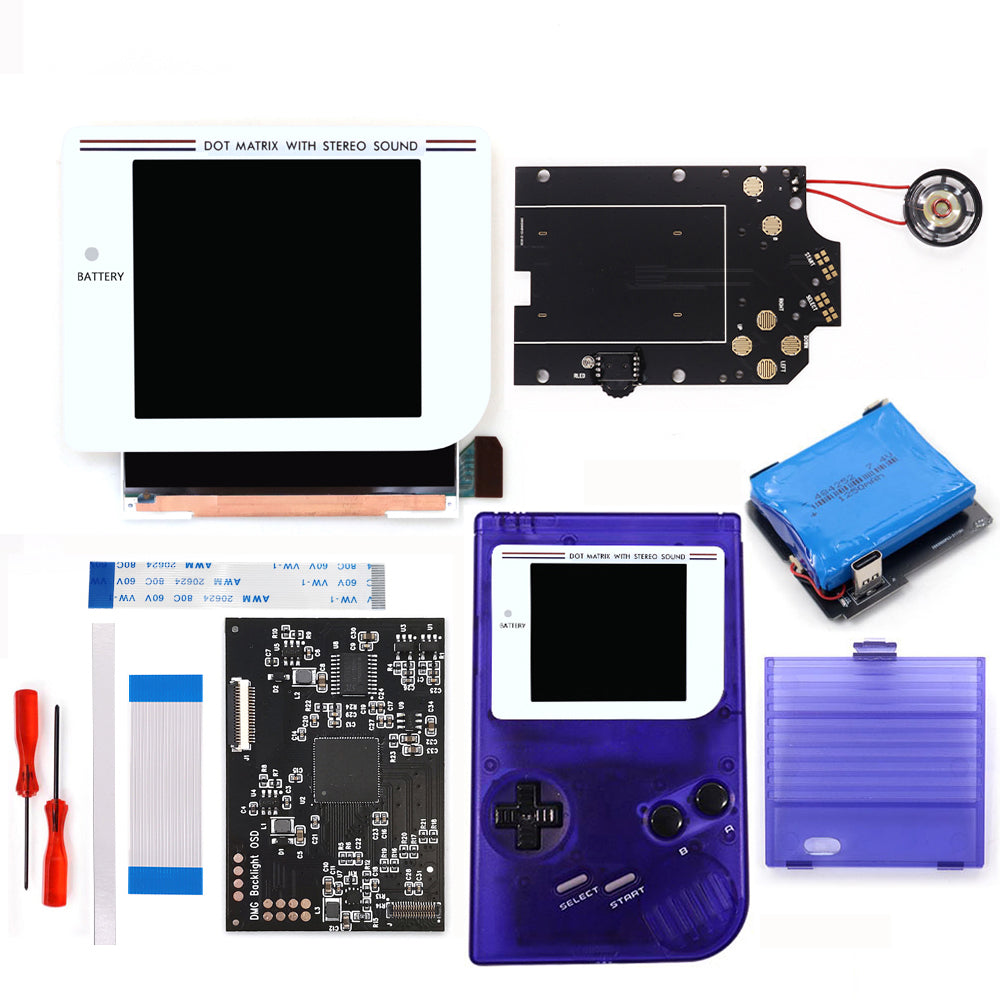Rechargeable Pre-laminated HD Q5 3.1 inches Larger Display IPS RIPS Screen OSD FRM For GBO DMG LCD Kits Housing Shell Speaker
