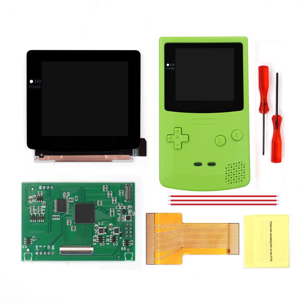 3.1 inch HD Laminated Q5 Larger IPS Screen Drop in Build in OSD RETRO PIXEL Screen For GBC GameBoy Color With Pre-cut Shell