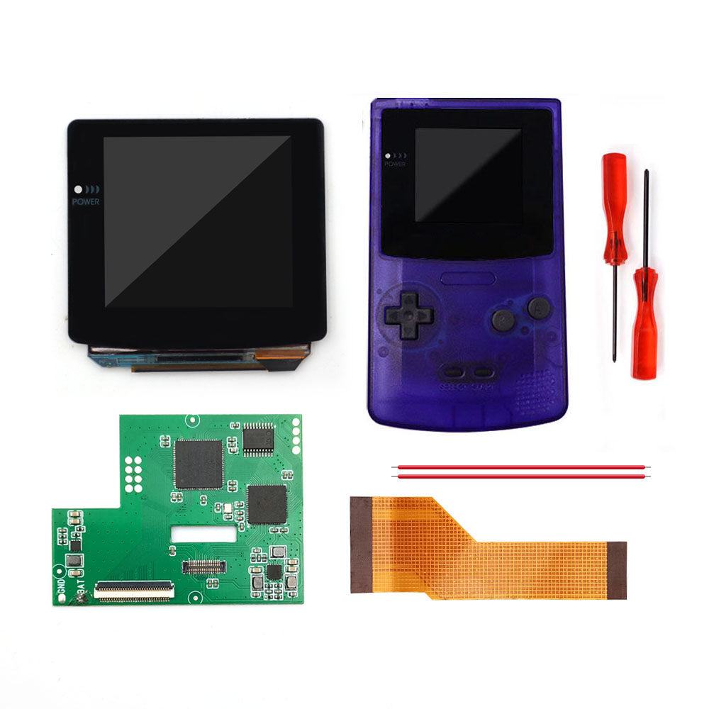 Touch Version Laminated AMOLED OLED Screen Drop in Build in OSD RETRO PIXEL Screen Easy Install For GBC GameBoy Color With Pre-cut Shell