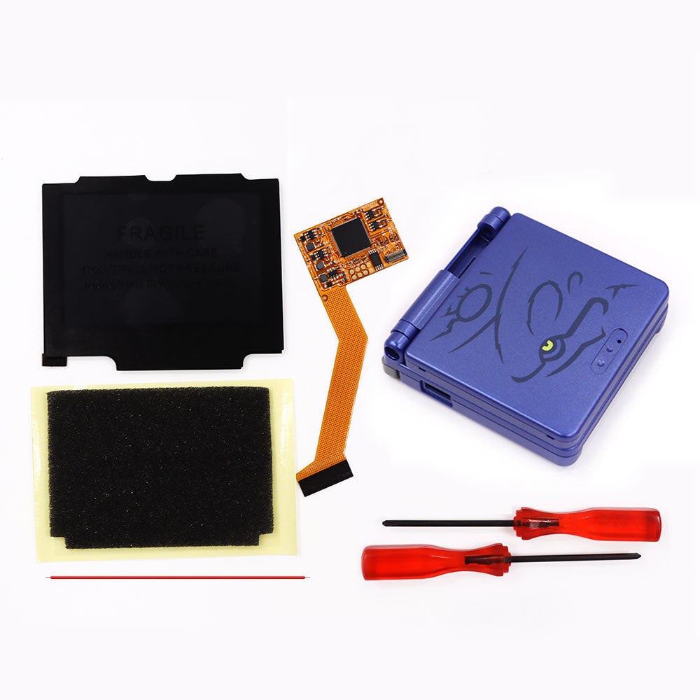 HISPEEDIDO For GBA SP V2 Screen set IPS LCD Backlight Screen High Brightness Laminated Display LCD Set with Shell