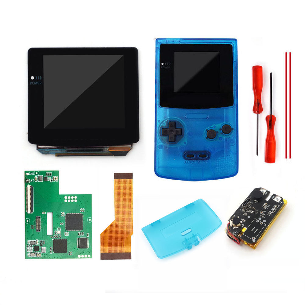 Type C port Rechargeable OLED Screen Touch Laminated AMOLED Screen Drop in For GBC GameBoy Color w/Pre-cut Shell