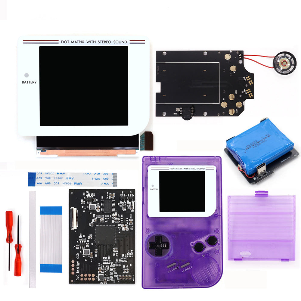 Rechargeable Pre-laminated HD Q5 3.1 inches Larger Display IPS RIPS Screen OSD FRM For GBO DMG LCD Kits Housing Shell Speaker