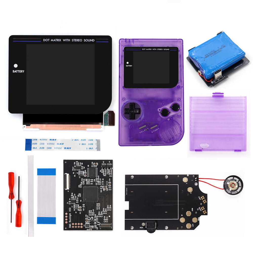 Rechargeable Pre-laminated HD Q5 3.1 inches Larger Display IPS RIPS Screen OSD FRM For GBO DMG LCD Kits Housing Shell Speaker