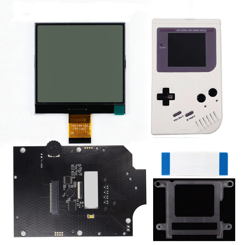 HISPEEDIDO 2.5 inches Grayscale LCD Screen Kit For GameBoy GB DMG Same Display Size Easy Install Drop-in OSD Menu