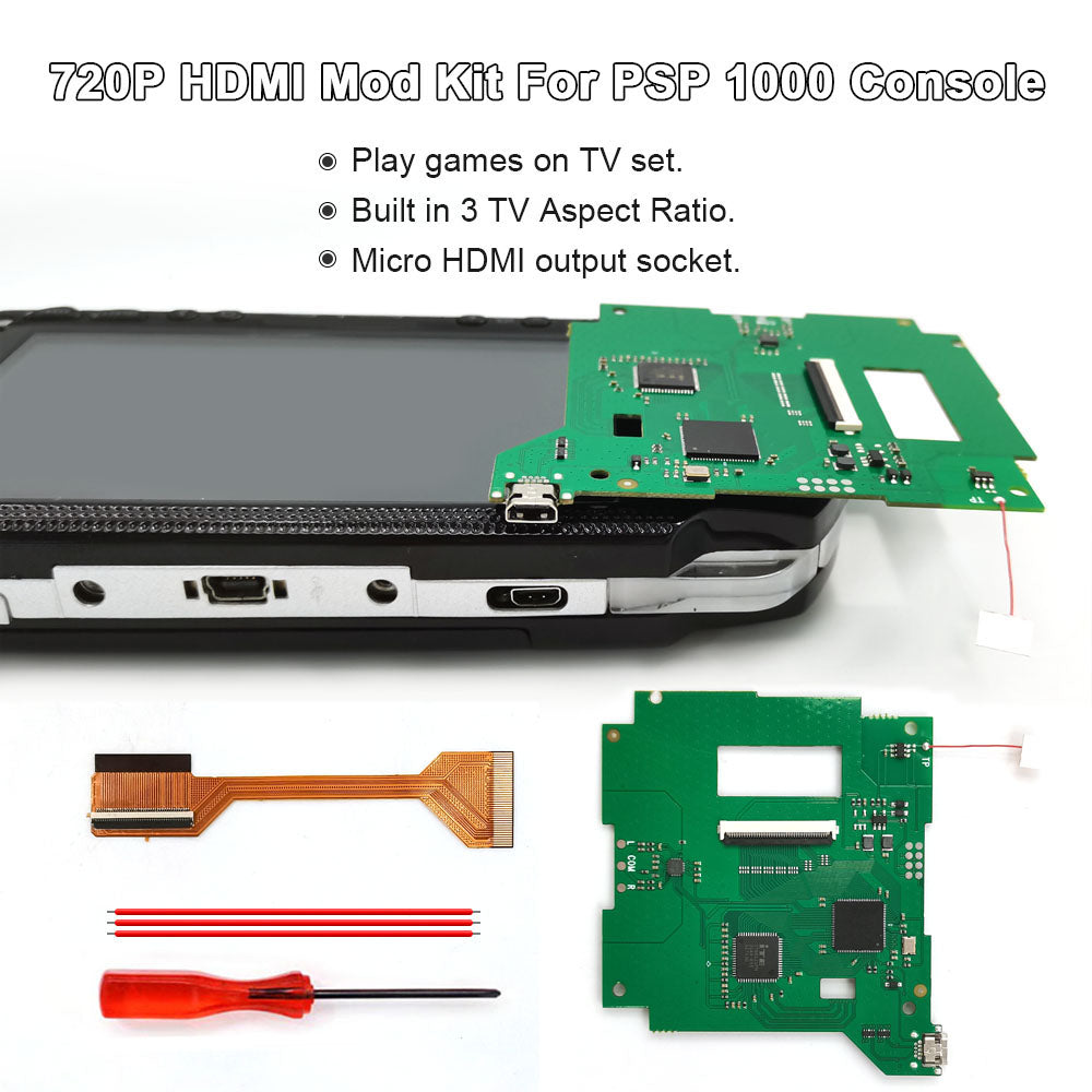 For PSP 1000 IPS Screen High Brightness PSP1000 Digital HDMI to HDMI Play Games ON TV