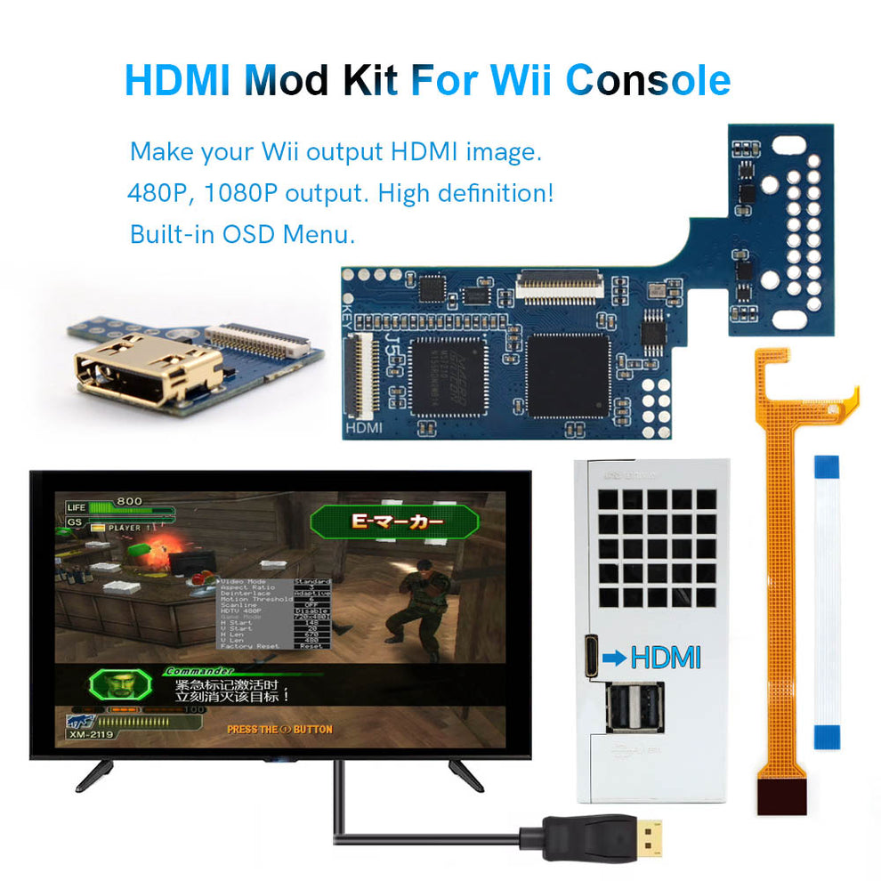 Nintendo Hdmi Mod Hispeedido Internal Wii Digital HDMI MOD Kit Digital to Digital HDMI M ...