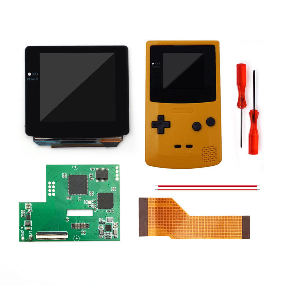 Touch Version Laminated AMOLED OLED Screen Drop in Build in OSD RETRO PIXEL Screen Easy Install For GBC GameBoy Color With Pre-cut Shell