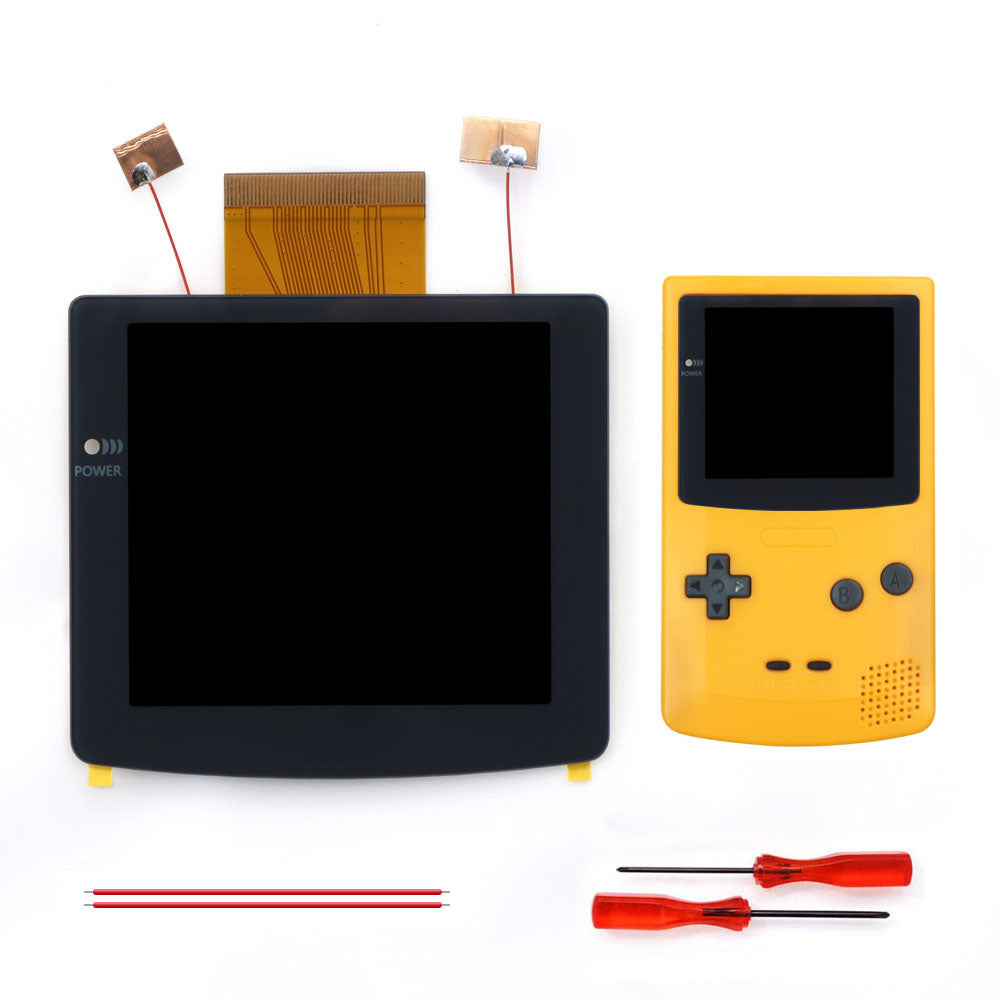 2026 Black White 2.8" Laminated IPS LCD For GBC 480x432 Integer Scaling Backlight Retro Pixel KIT For Game boy Color