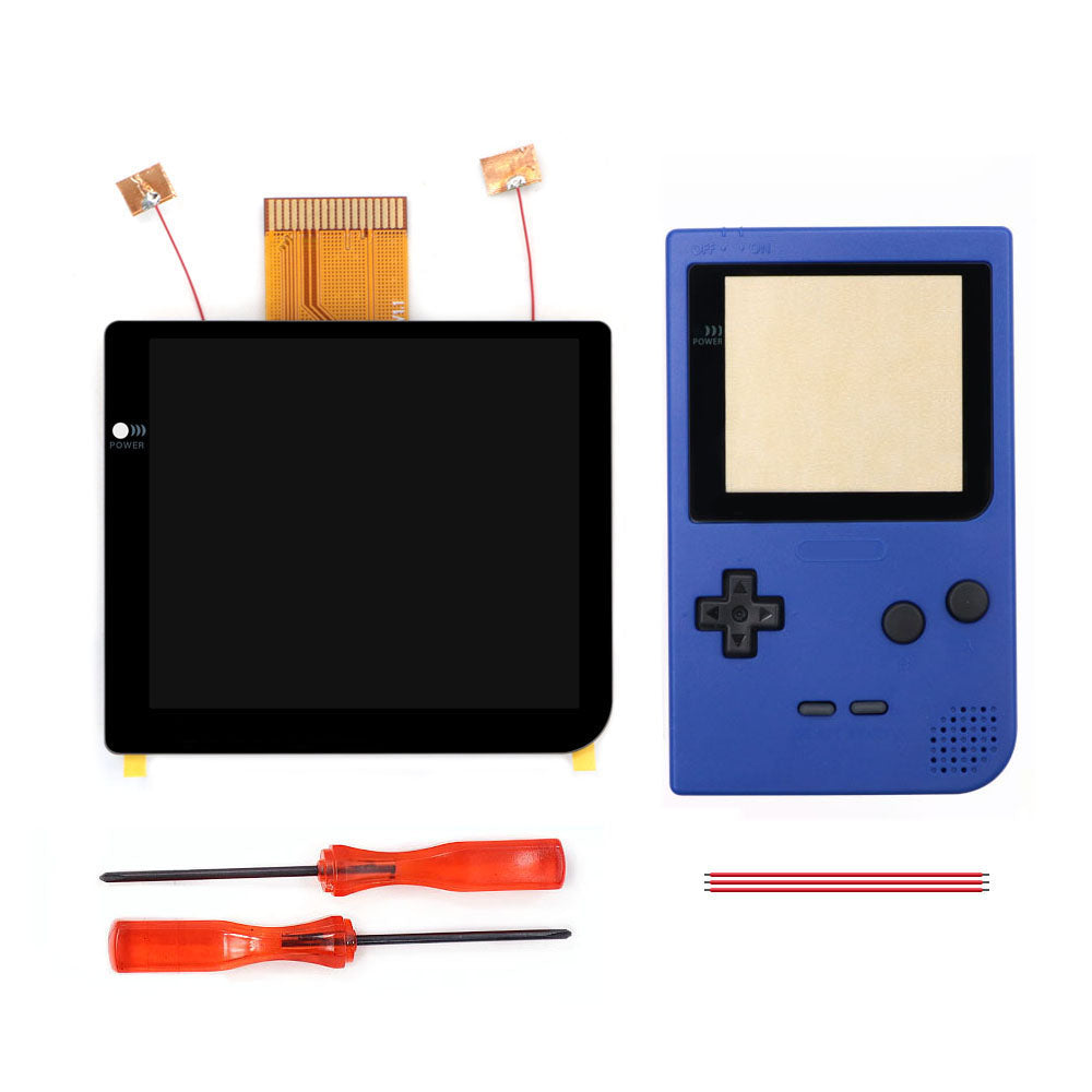 Laminated 2.8 inch Larger IPS Screen LCD Integer Scaling Build in OSD For GBP Gameboy Pocket Retro Pixel Screen Kits with Shell