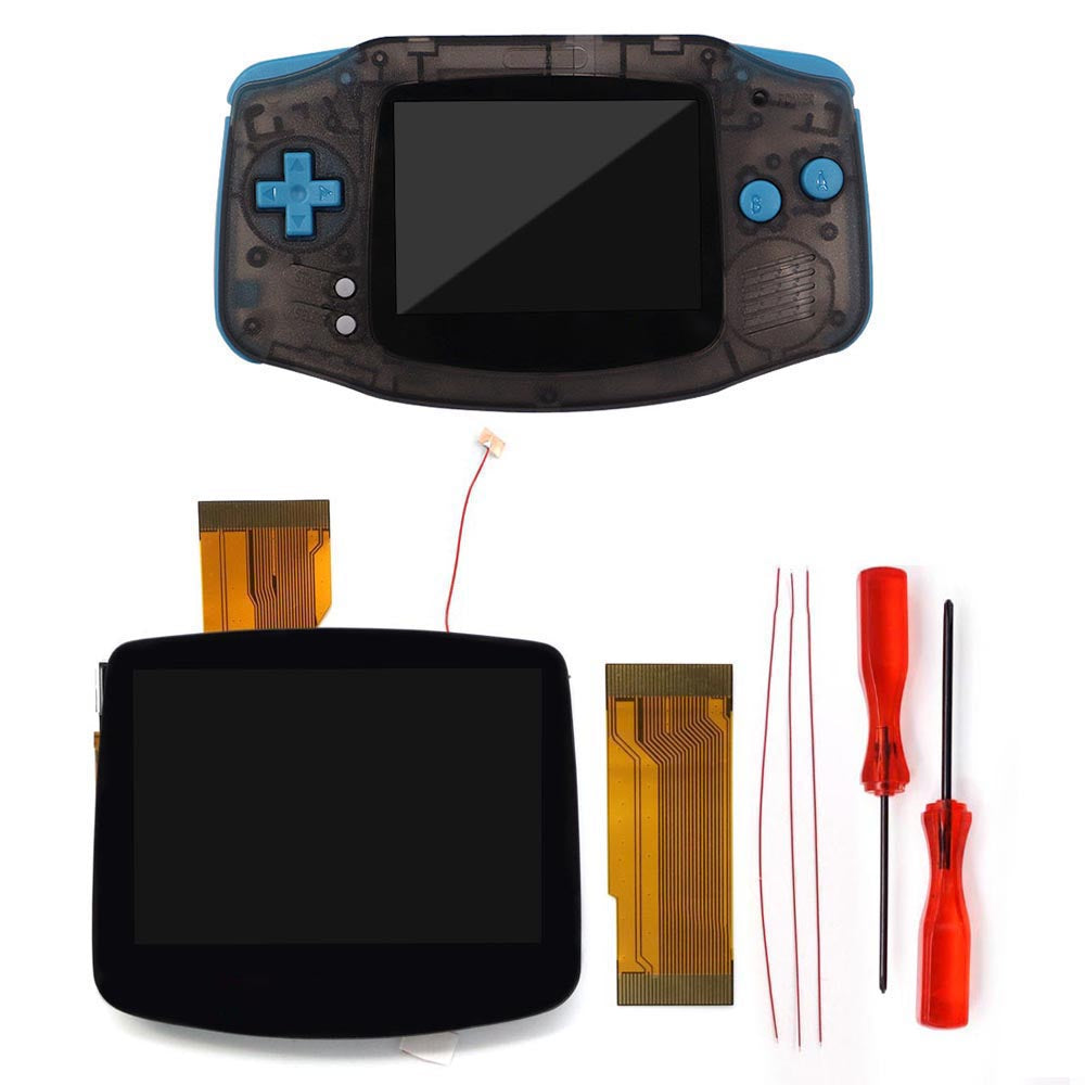 HISPEEDIDO DMG/SFC Lens Pre -laminated V5 HD 720x480 Drop-in Screen for GBA IPS LCD Kits Replacements Housing Shell