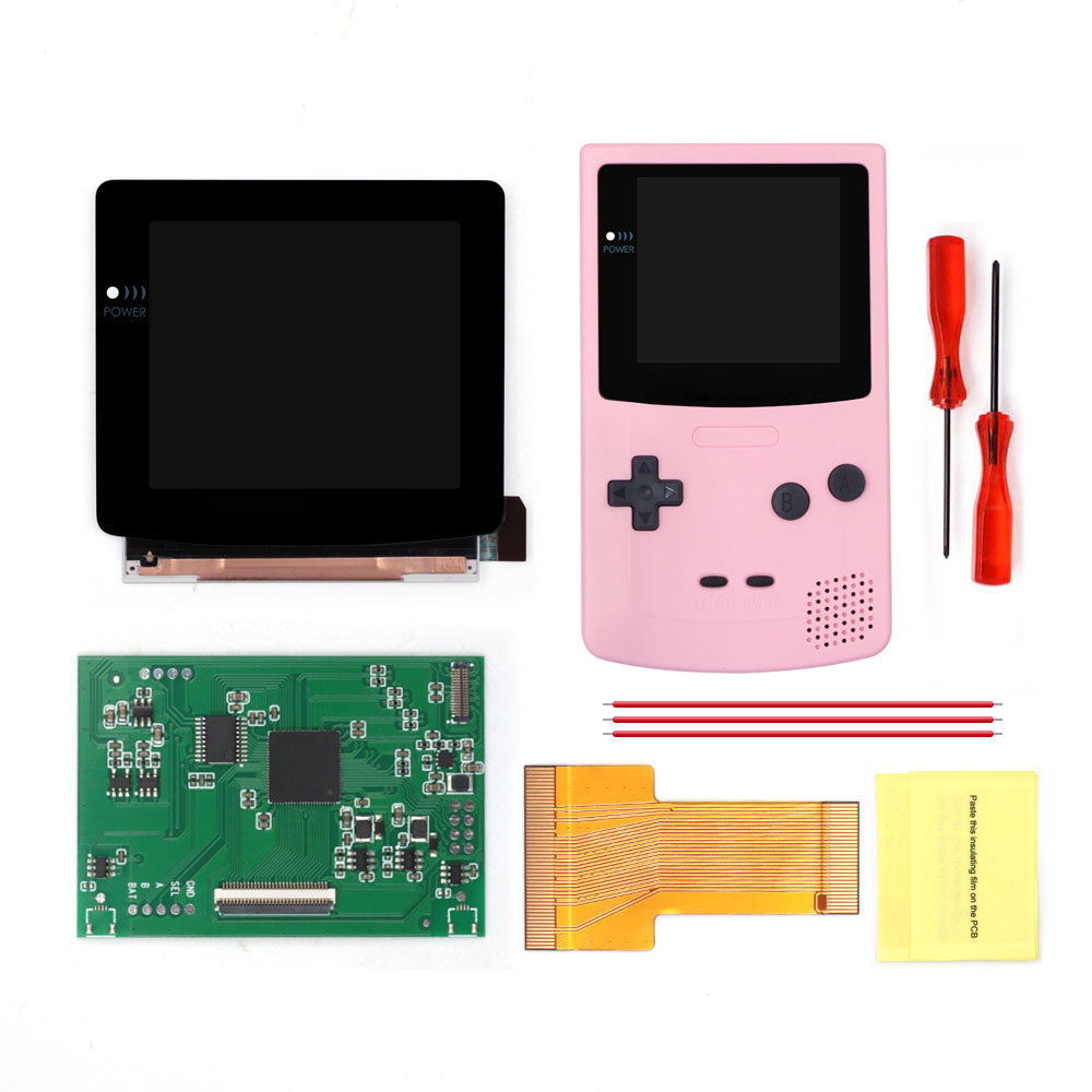 3.1 inch HD Laminated Q5 Larger IPS Screen Drop in Build in OSD RETRO PIXEL Screen For GBC GameBoy Color With Pre-cut Shell