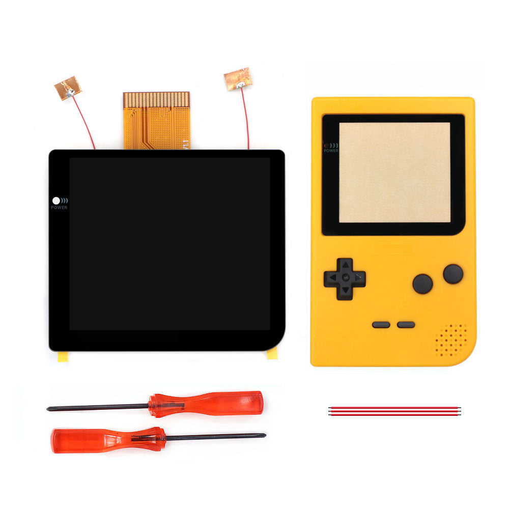Laminated 2.8 inch Larger IPS Screen LCD Integer Scaling Build in OSD For GBP Gameboy Pocket Retro Pixel Screen Kits with Shell