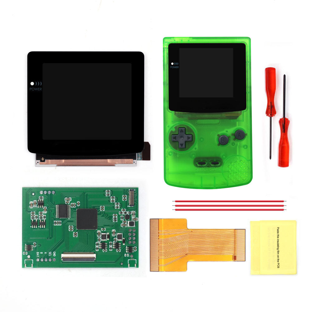 3.1 inch HD Laminated Q5 Larger IPS Screen Drop in Build in OSD RETRO PIXEL Screen For GBC GameBoy Color With Pre-cut Shell