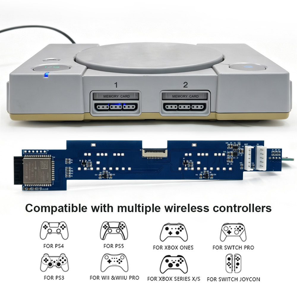 New iBlueControlMod Bluetooth Wireless Controller Internal Adapter PCB Board For PS1 Console Bluetooth Gamepad Adapter PCB