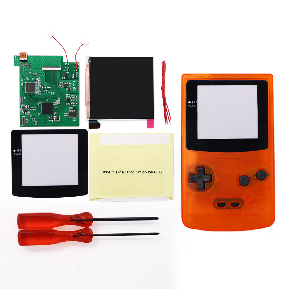 720P Retro Pixel HDMI-compatible IPS Backlight LCD Kit W/Pre-cut Shell For GBC