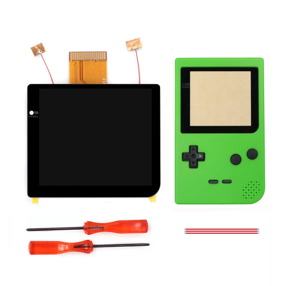 Laminated 2.8 inch Larger IPS Screen LCD Integer Scaling Build in OSD For GBP Gameboy Pocket Retro Pixel Screen Kits with Shell