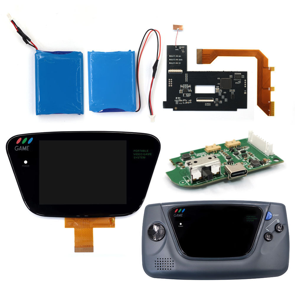Rechargeable Dual Battery Laminated 3.5" 640x480 HD Backlight Retro Pixel IPS LCD Kit For For SEGA Game Gear For SEGA GG Console