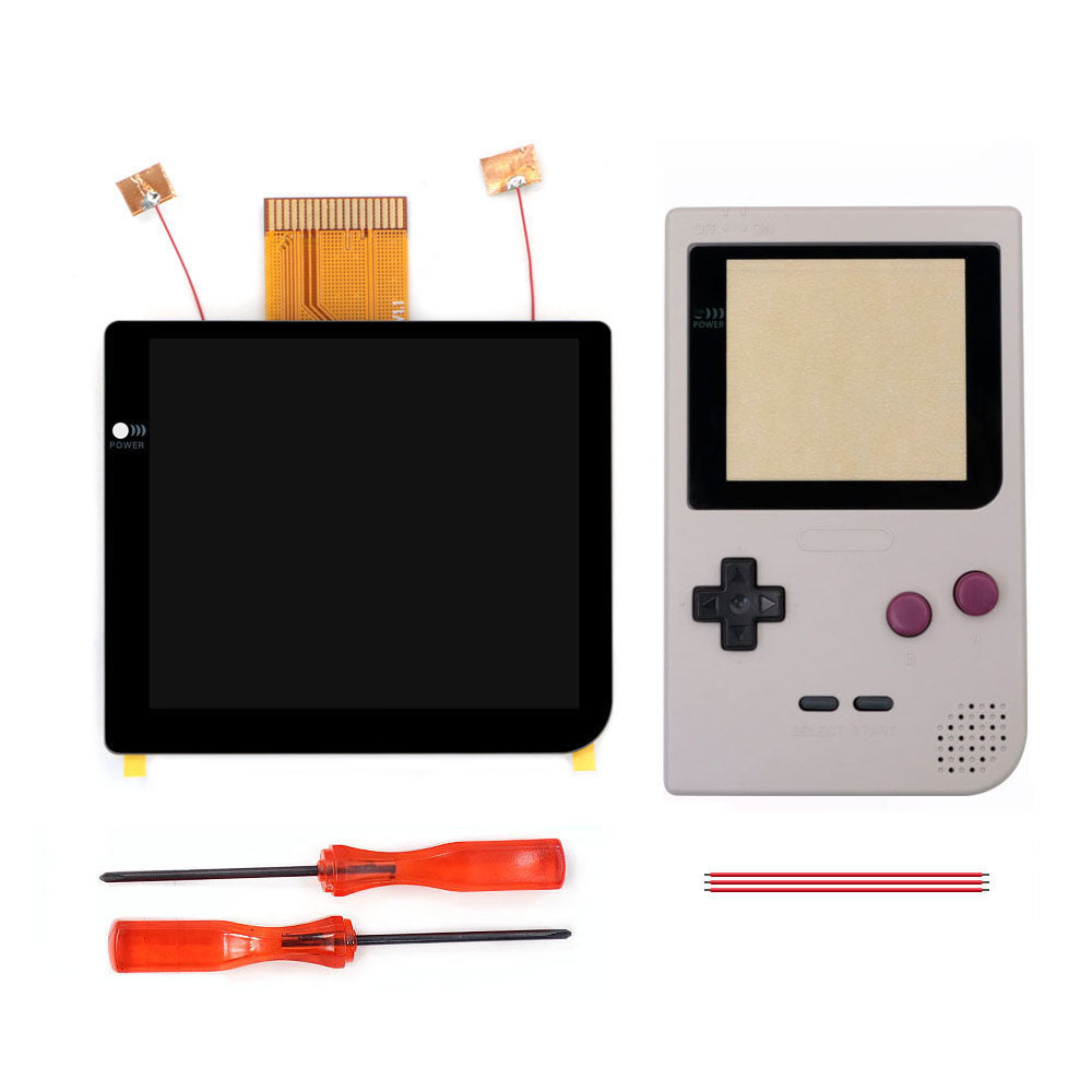 Laminated 2.8 inch Larger IPS Screen LCD Integer Scaling Build in OSD For GBP Gameboy Pocket Retro Pixel Screen Kits with Shell