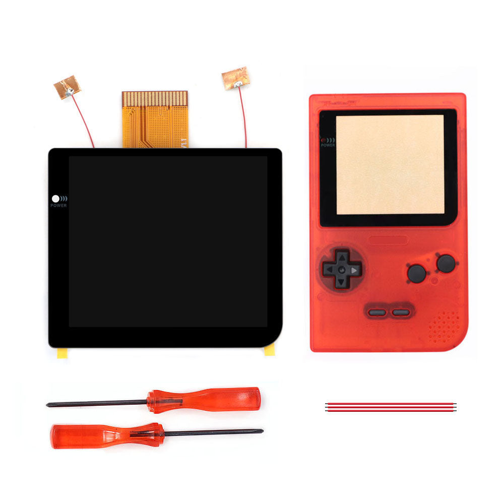 Laminated 2.8 inch Larger IPS Screen LCD Integer Scaling Build in OSD For GBP Gameboy Pocket Retro Pixel Screen Kits with Shell