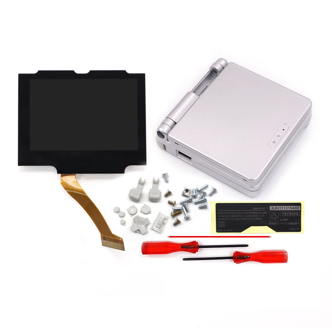 HISPEEDIDO V5 Drop in Pre-Laminated IPS 3.0 inch Screen For GBA SP LCD Kits for Gameboy Advance SP with New Case Housing Shell