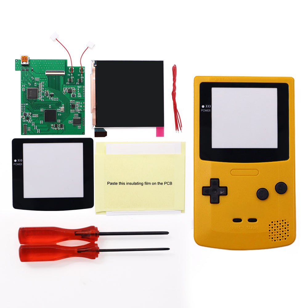 720P Retro Pixel HDMI-compatible IPS Backlight LCD Kit W/Pre-cut Shell For GBC