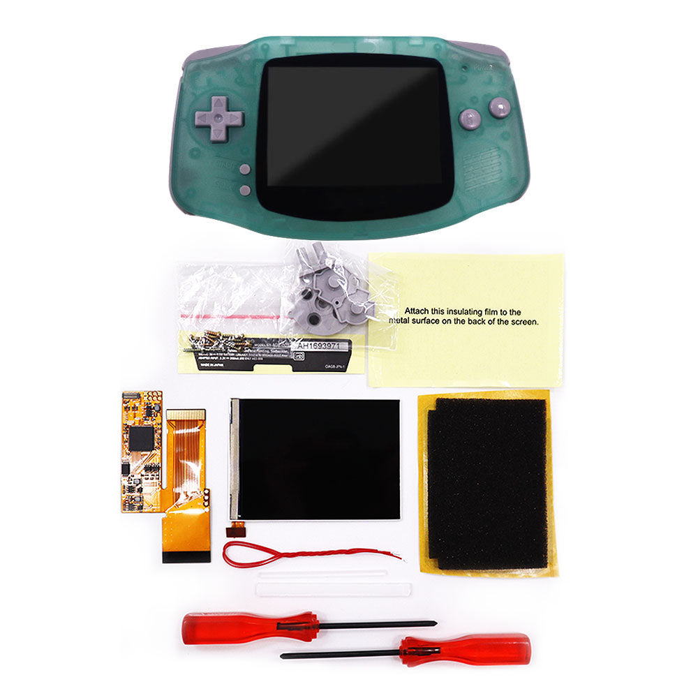 HISPEEDIDO IPS GBA V2 LCD Display 10 Levels High Brightness Backlight LCD for Game boy Advance Console V2 version with pre-cut housing