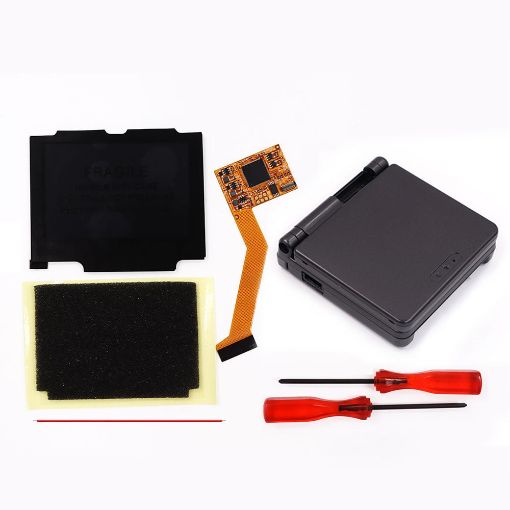 HISPEEDIDO For GBA SP V2 Screen set IPS LCD Backlight Screen High Brightness Laminated Display LCD Set with Shell