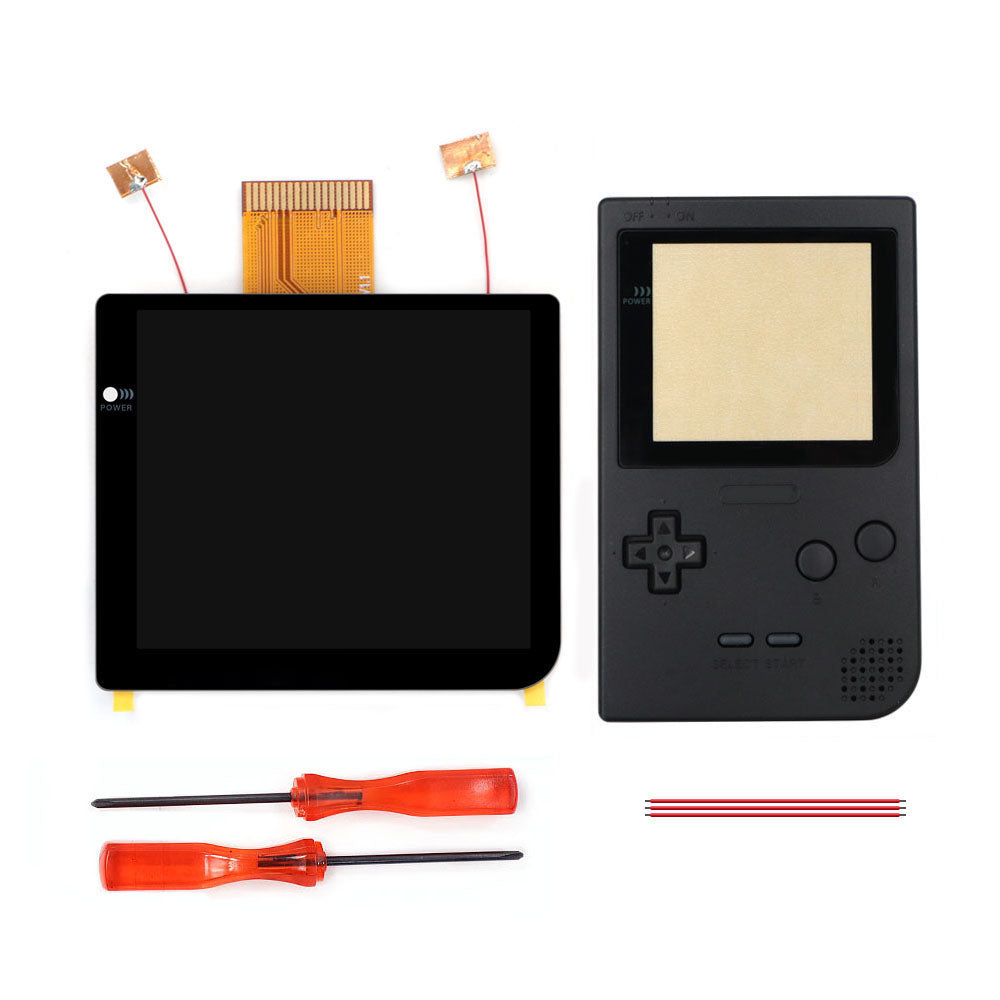 Laminated 2.8 inch Larger IPS Screen LCD Integer Scaling Build in OSD For GBP Gameboy Pocket Retro Pixel Screen Kits with Shell