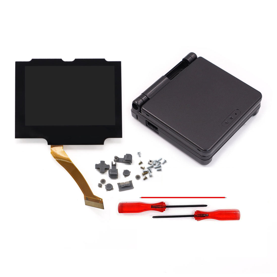 HISPEEDIDO V5 Drop in Pre-Laminated IPS 3.0 inch Screen For GBA SP LCD Kits for Gameboy Advance SP with New Case Housing Shell