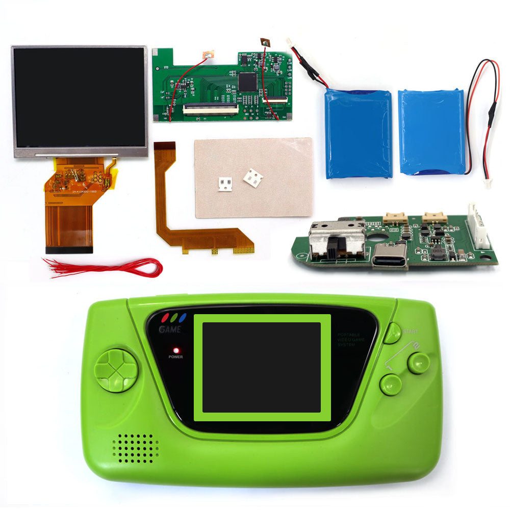 3.5 inch 8 color Touch Control Backlight LCD Display Screen For Sega Game Gear GG , Mod Kits DIY Updated Console