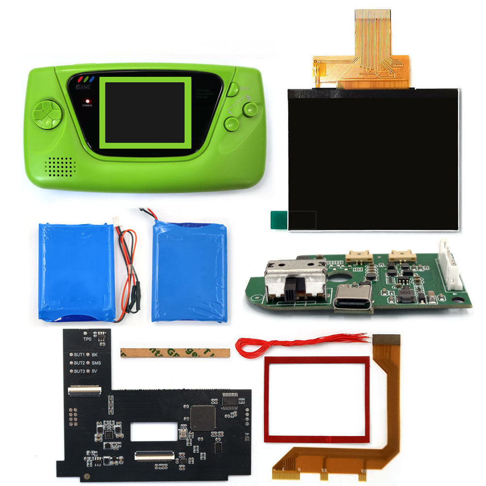 Laminierter AMOLED-OLED-Touchscreen, Drop-in-Einbau, eingebautes OSD, Retro-Pixel-Bildschirm, einfache Installation für GBC GameBoy Color mit vorgeschnittener Hülle