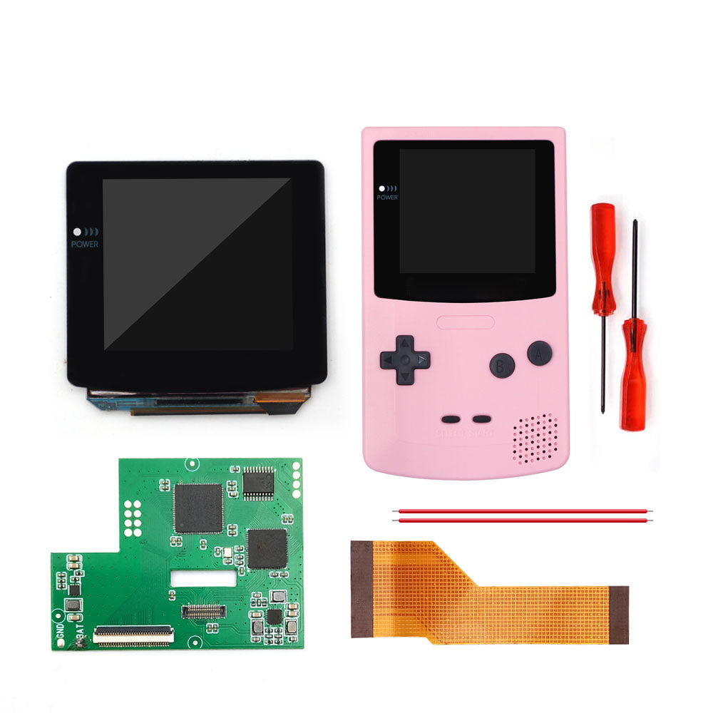 Touch Version Laminated AMOLED OLED Screen Drop in Build in OSD RETRO PIXEL Screen Easy Install For GBC GameBoy Color With Pre-cut Shell