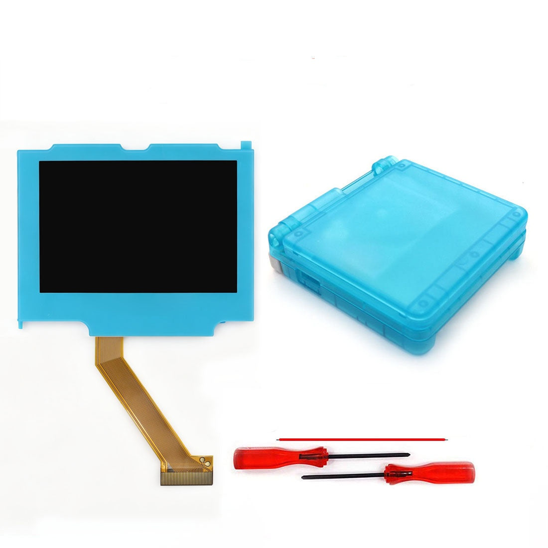 Multi Color Lens Pre-Laminated IPS 3.0 inch V5 Drop in Screen For GBA SP LCD Kits for Gameboy Advance SP w/New Shell