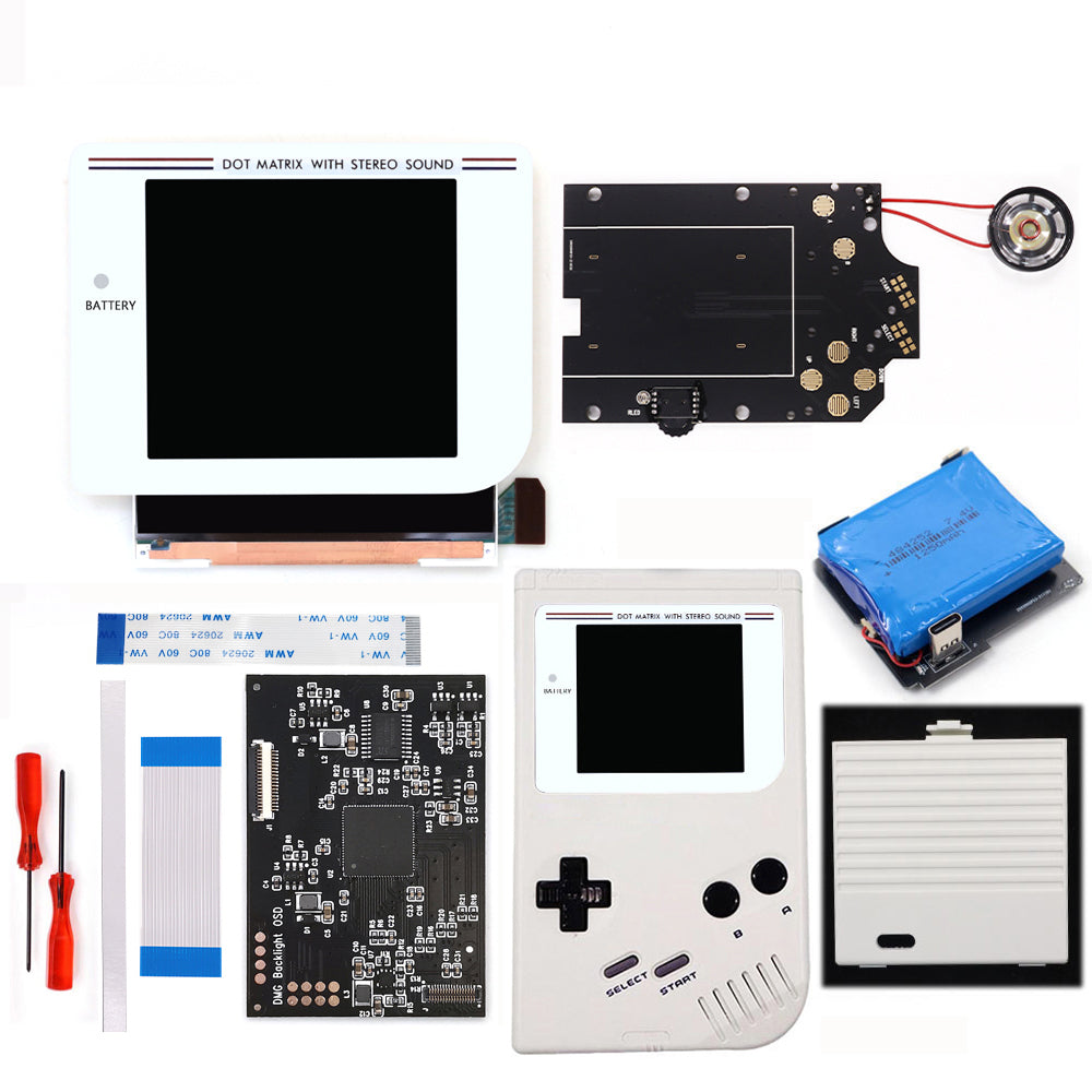 Rechargeable Pre-laminated HD Q5 3.1 inches Larger Display IPS RIPS Screen OSD FRM For GBO DMG LCD Kits Housing Shell Speaker