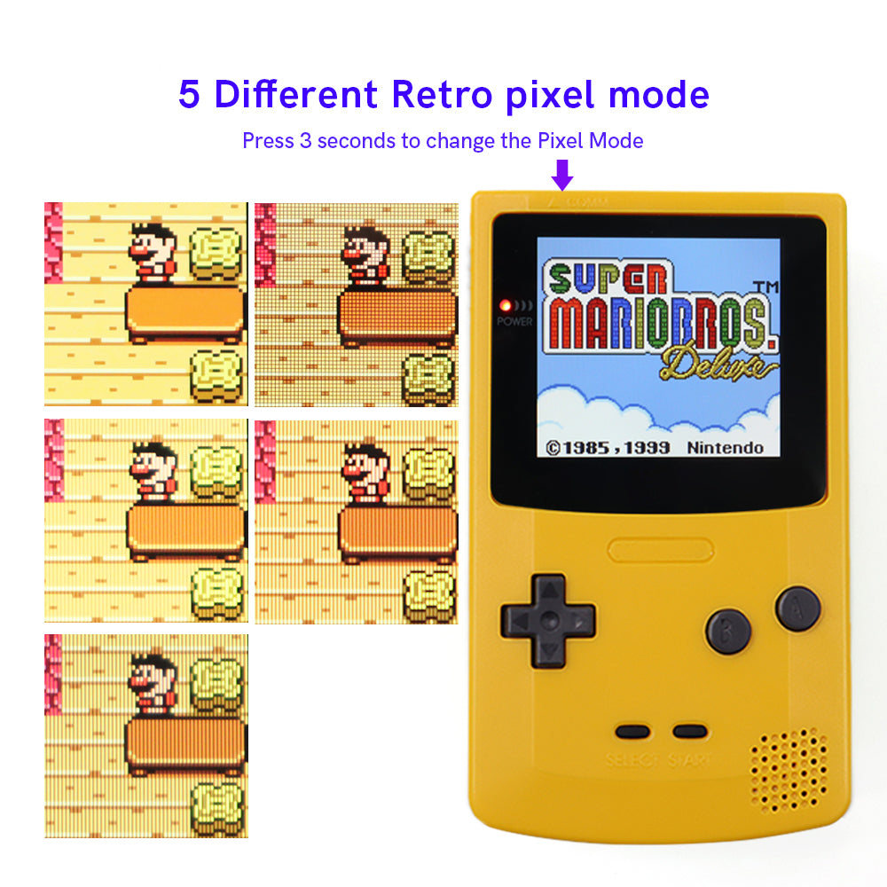 720P Retro Pixel HDMI-compatible IPS Backlight LCD Kit W/Pre-cut Shell For GBC
