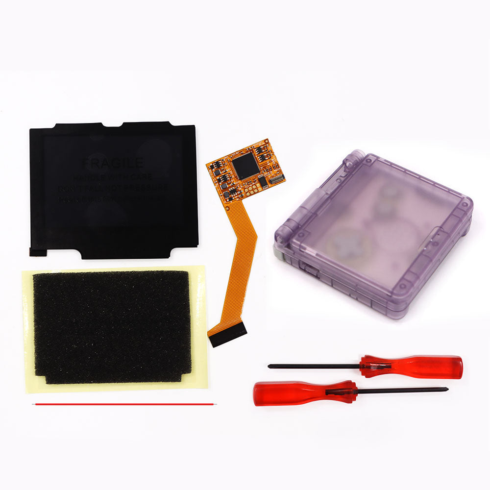 HISPEEDIDO For GBA SP V2 Screen set IPS LCD Backlight Screen High Brightness Laminated Display LCD Set with Shell