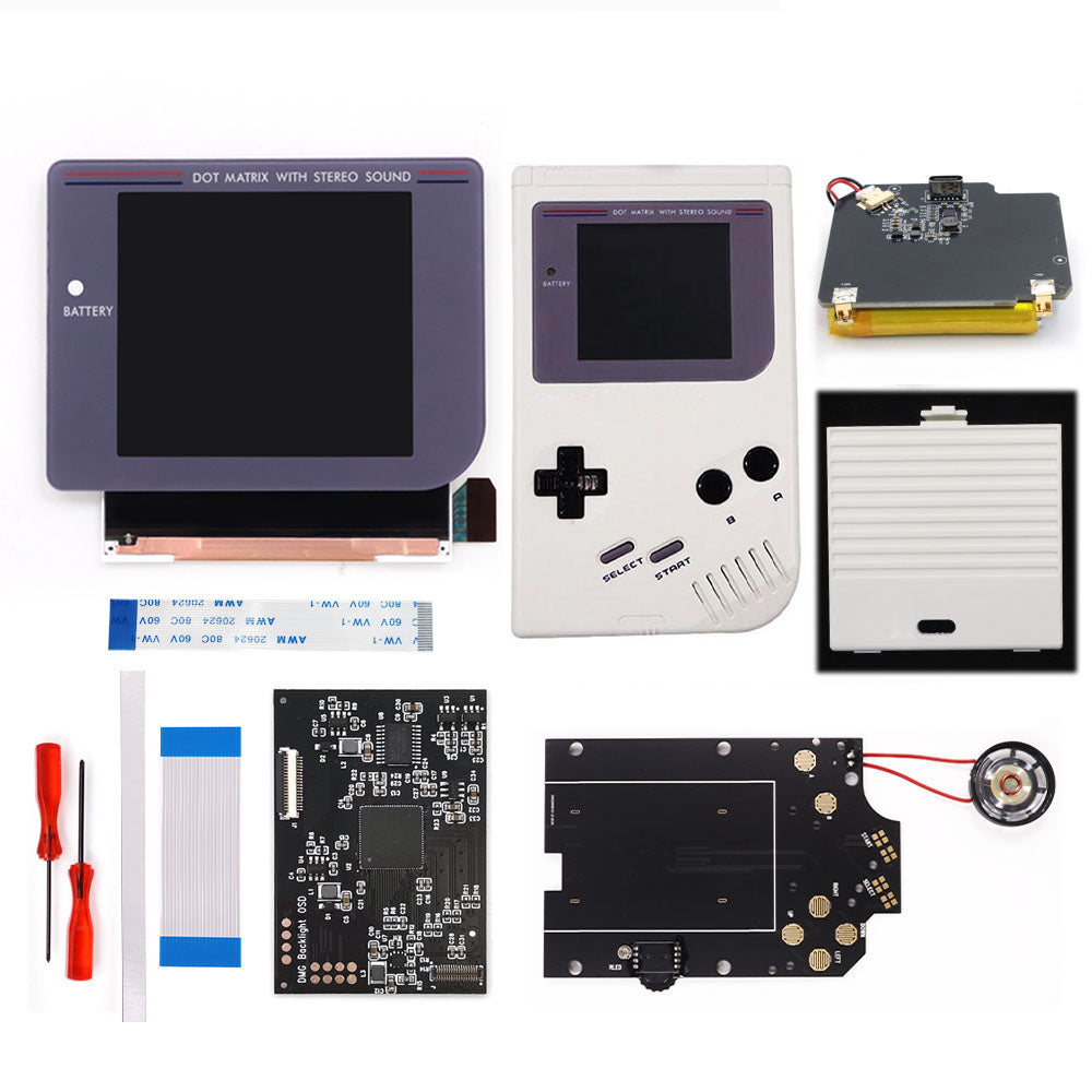 Rechargeable Pre-laminated HD Q5 3.1 inches Larger Display IPS RIPS Screen OSD FRM For GBO DMG LCD Kits Housing Shell Speaker