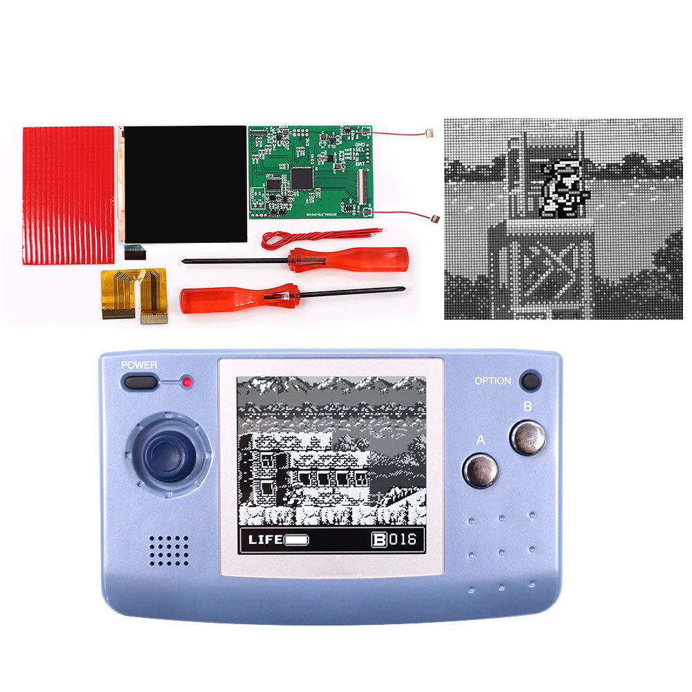 HISPEEDIDO 8 color Super OSD DIY Retro Pixel IPS LCD For SNK Neo Geo Pocket NGP Black/White LCD Screen
