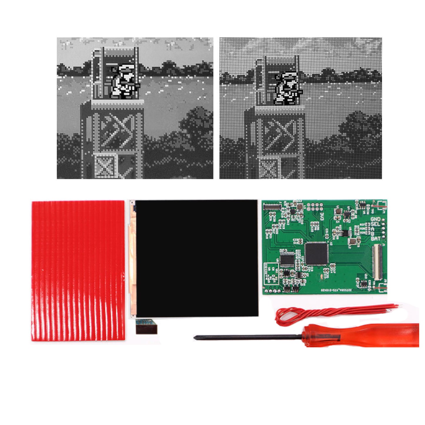 HISPEEDIDO 8 color Super OSD DIY Retro Pixel IPS LCD For SNK Neo Geo Pocket NGP Black/White LCD Screen