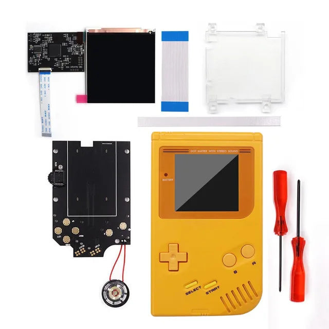 HISPEEDIDO For GBO OSD Q5 Larger Size RIPS LCD IPS Screen Mod Kits Multiful Choice Shell, Lens For GAMEBOY DMG GBO with Pre-Solder Speaker
