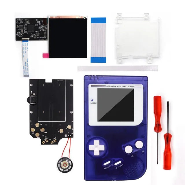 HISPEEDIDO For GBO OSD Q5 Larger Size RIPS LCD IPS Screen Mod Kits Multiful Choice Shell, Lens For GAMEBOY DMG GBO with Pre-Solder Speaker