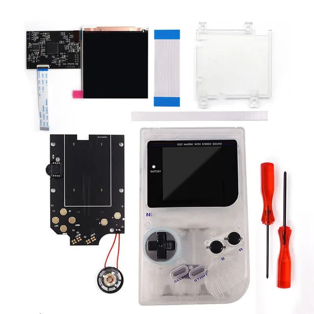 HISPEEDIDO For GBO OSD Q5 Larger Size RIPS LCD IPS Screen Mod Kits Multiful Choice Shell, Lens For GAMEBOY DMG GBO with Pre-Solder Speaker