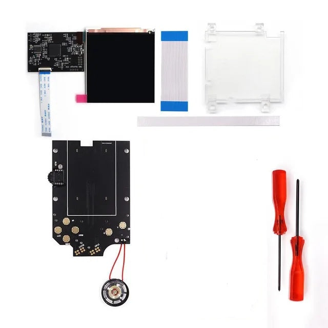HISPEEDIDO For GBO OSD Q5 Larger Size RIPS LCD IPS Screen Mod Kits Multiful Choice Shell, Lens For GAMEBOY DMG GBO with Pre-Solder Speaker