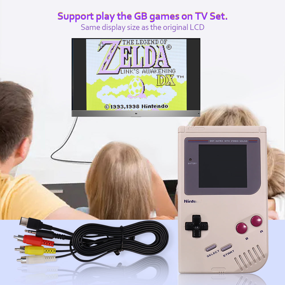TV Version V5 GB DMG Screen Mod Kits OSD Menu RIPS 36 Color LCD Screen Kit For Game Boy GBO DMG Play on TV