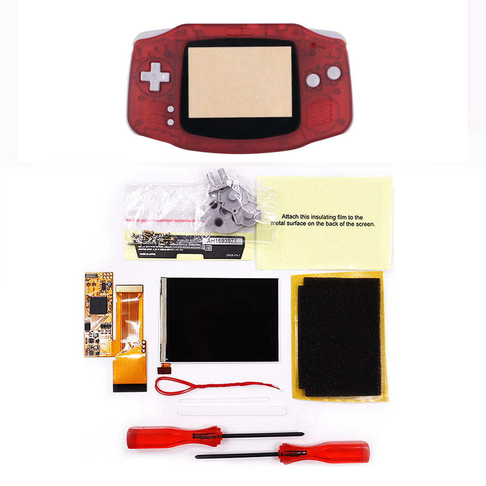 HISPEEDIDO IPS GBA V2 LCD Display 10 Levels High Brightness Backlight LCD for Game boy Advance Console V2 version with pre-cut housing（副本）
