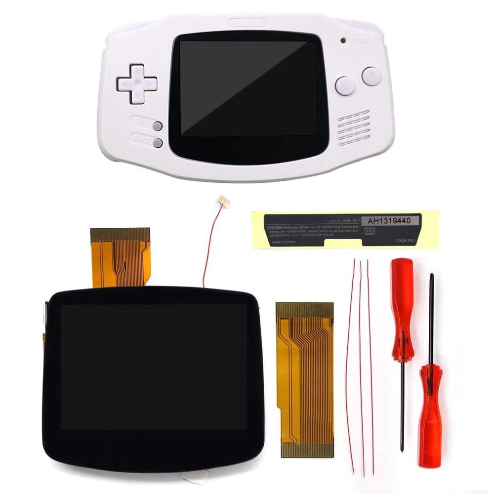 HISPEEDIDO DMG/SFC Lens Pre -laminated V5 HD 720x480 Drop-in Screen for GBA IPS LCD Kits Replacements Housing Shell